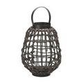 Knotted Rattan Candle Lantern